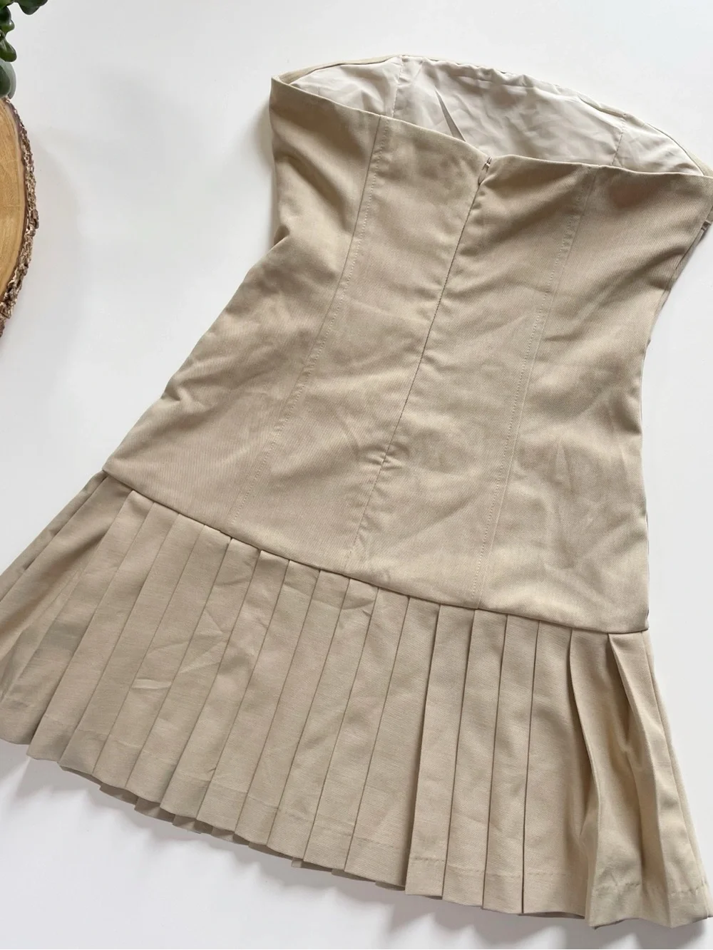 Anthropologie Maeve Pleated Strapless Dress | XXS